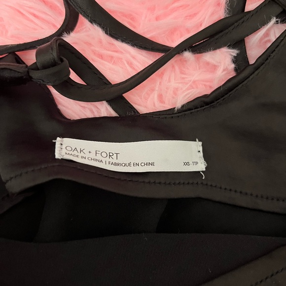 OAK + FORT mini satin backless dress - Picture 2 of 5